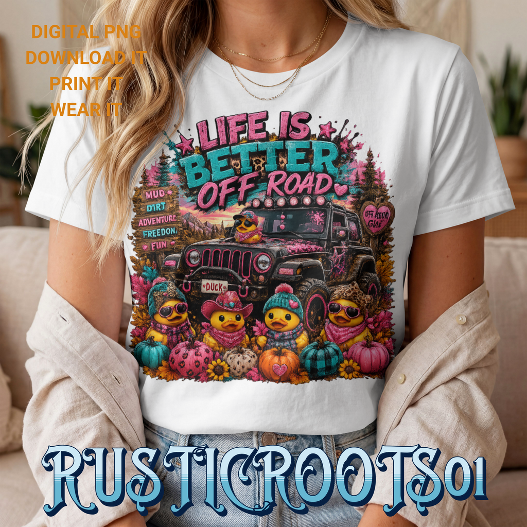 T-SHIRT LIFE IS BETTER OFF ROAD Women's Relaxed