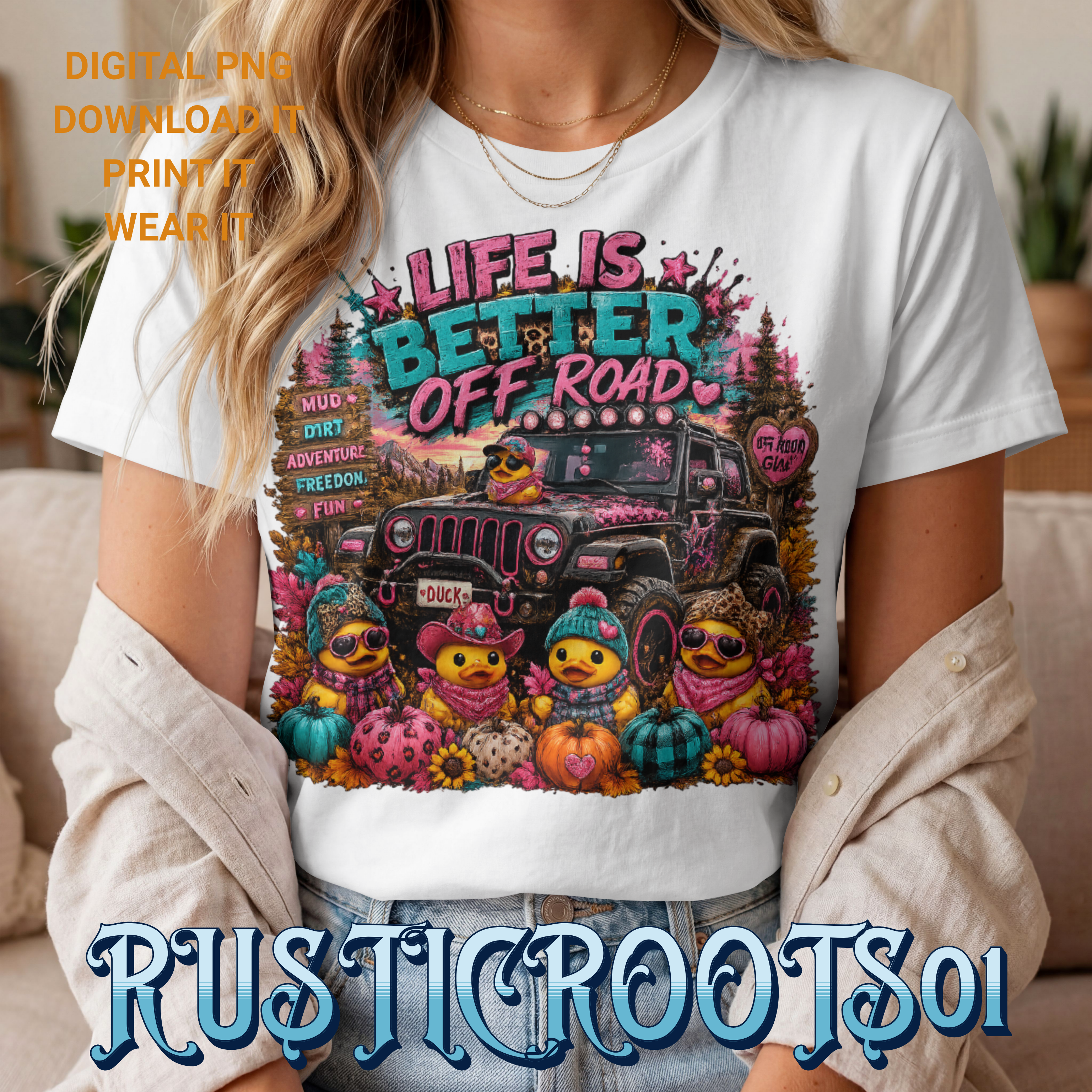 T-SHIRT LIFE IS BETTER OFF ROAD Women's Relaxed