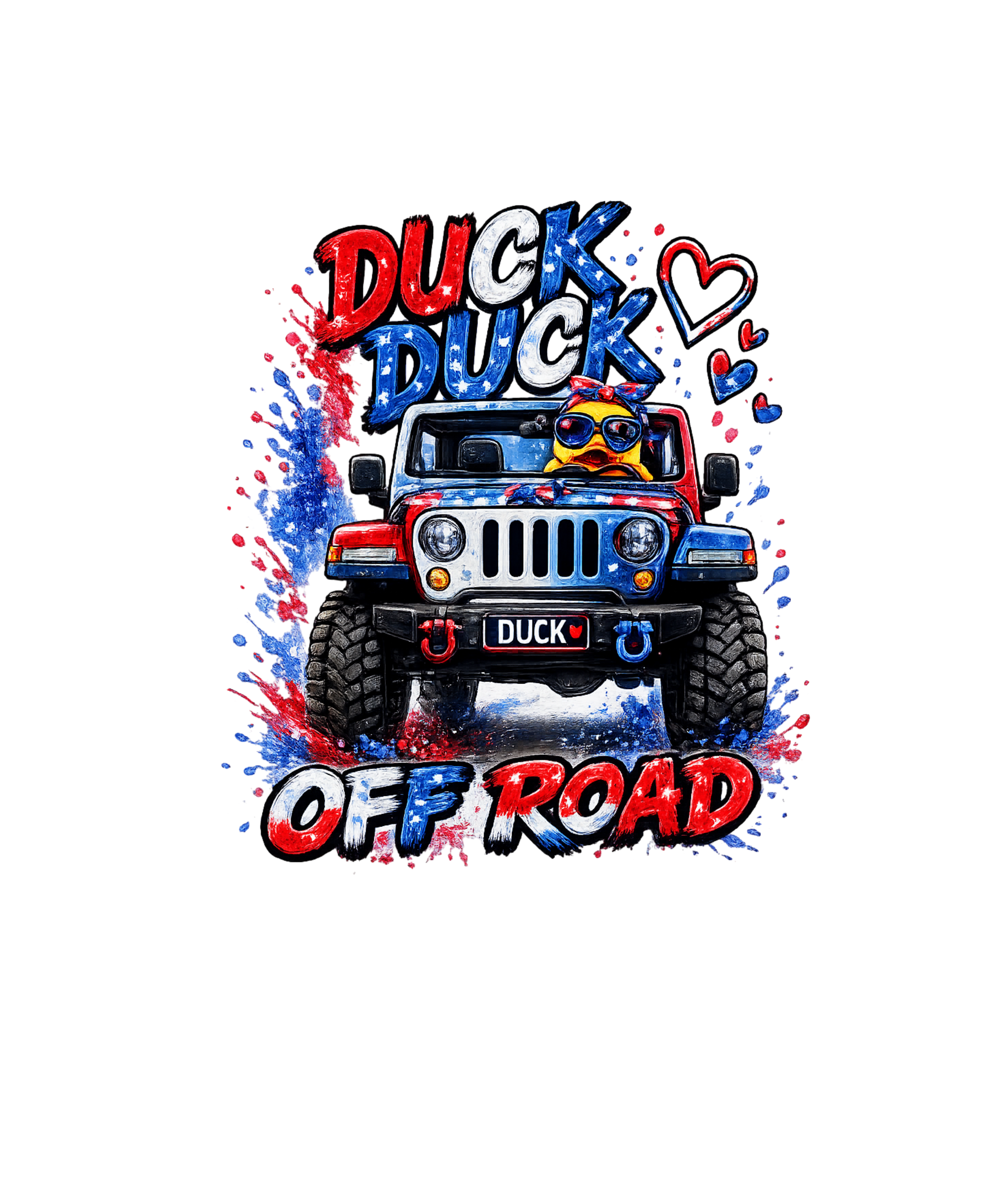 4X4 RED WHITE BLUE SUV DIGITAL PNG INSTANT   DOWNLOAD