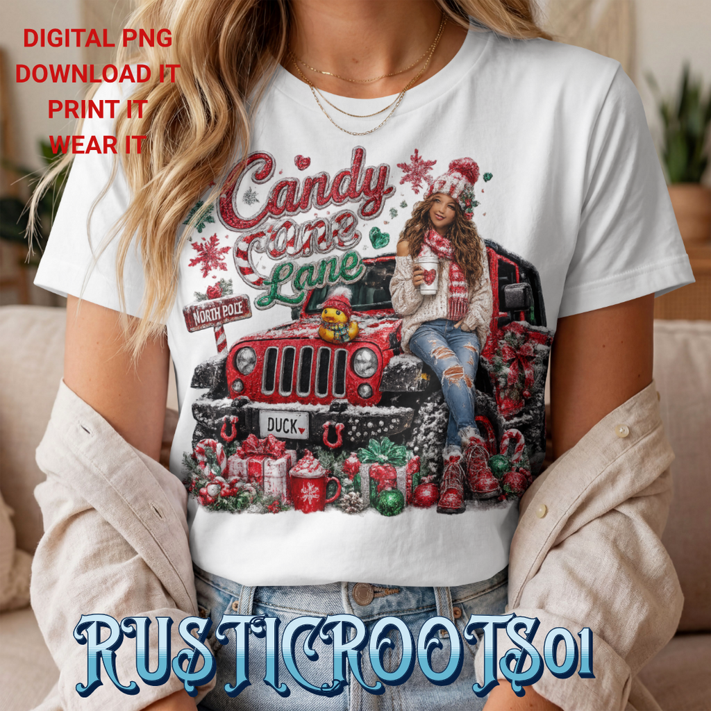 CANDY CANE LANE DIGITAL PNG DOWNLOAD INSTANT FILE