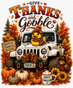 T=SHIRT GIVE THANKS AND GOBBLE LADYS COTTON TEE