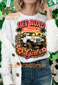 OFF ROAD GIRL WHITE DUCK PNG DIGITAL DOWNLOAD FILE