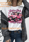 JUST A GIRL AND HER DOG DIGITAL PNG DOWNLOAD FILE