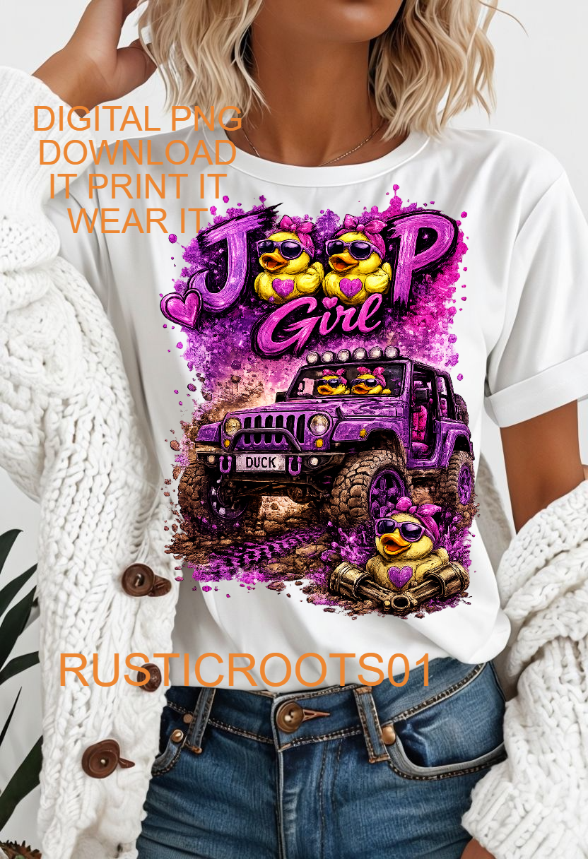 PURPLE DUCK OFF ROAD SUV PNG DIGITAL