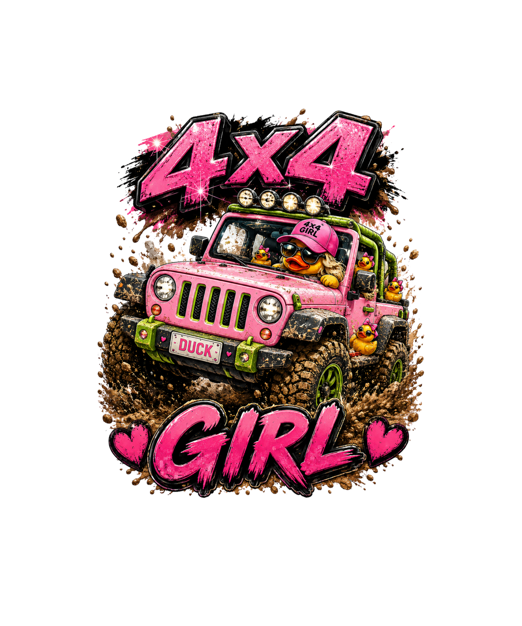 4x4 girl DIGITAL PNG DOWNLOAD FILE