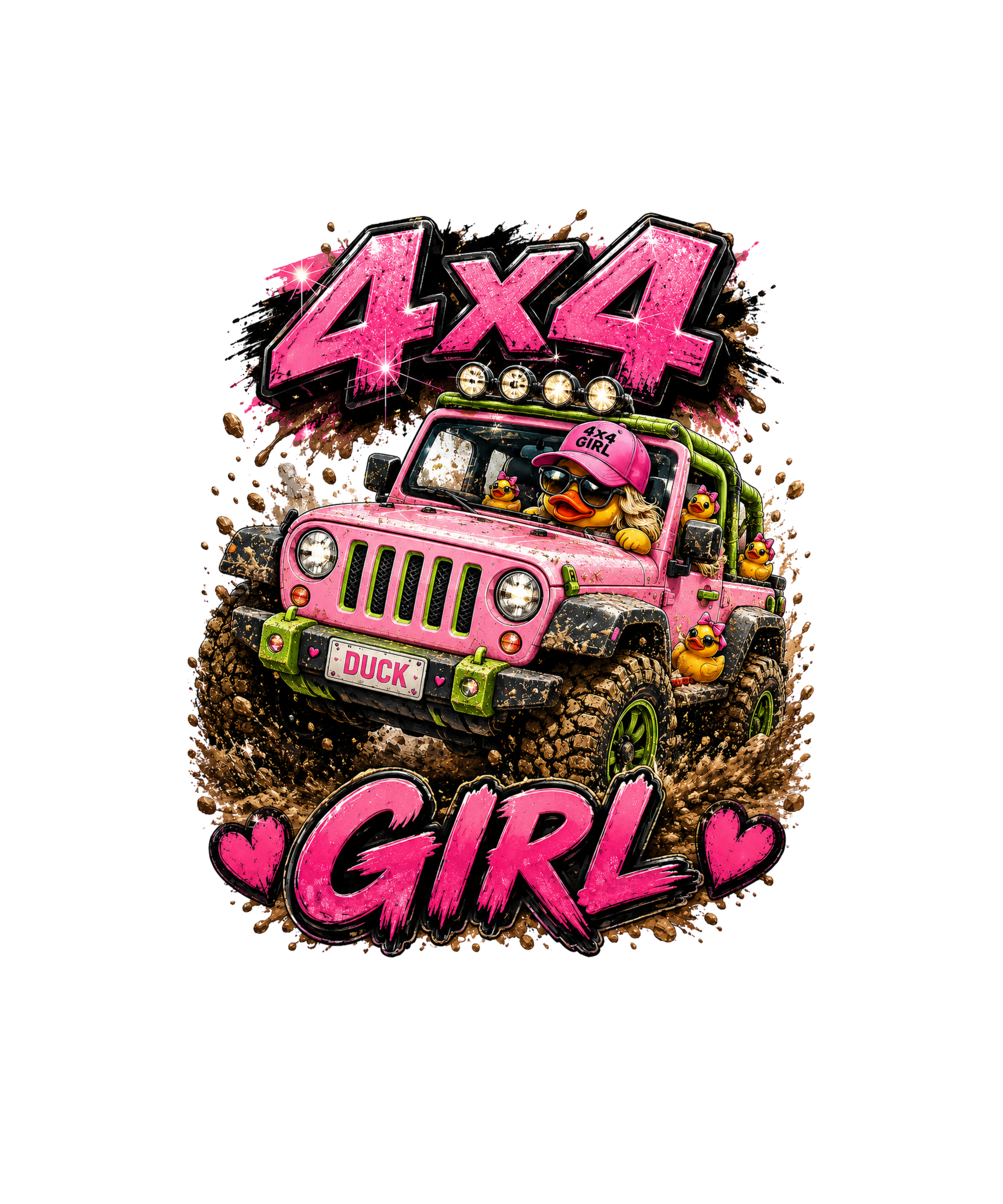 4x4 girl DIGITAL PNG DOWNLOAD FILE