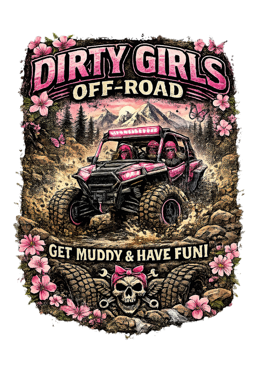 DIRTY GIRLS UTV PNG DIGITAL DOWNLOAD DESIGN FILE