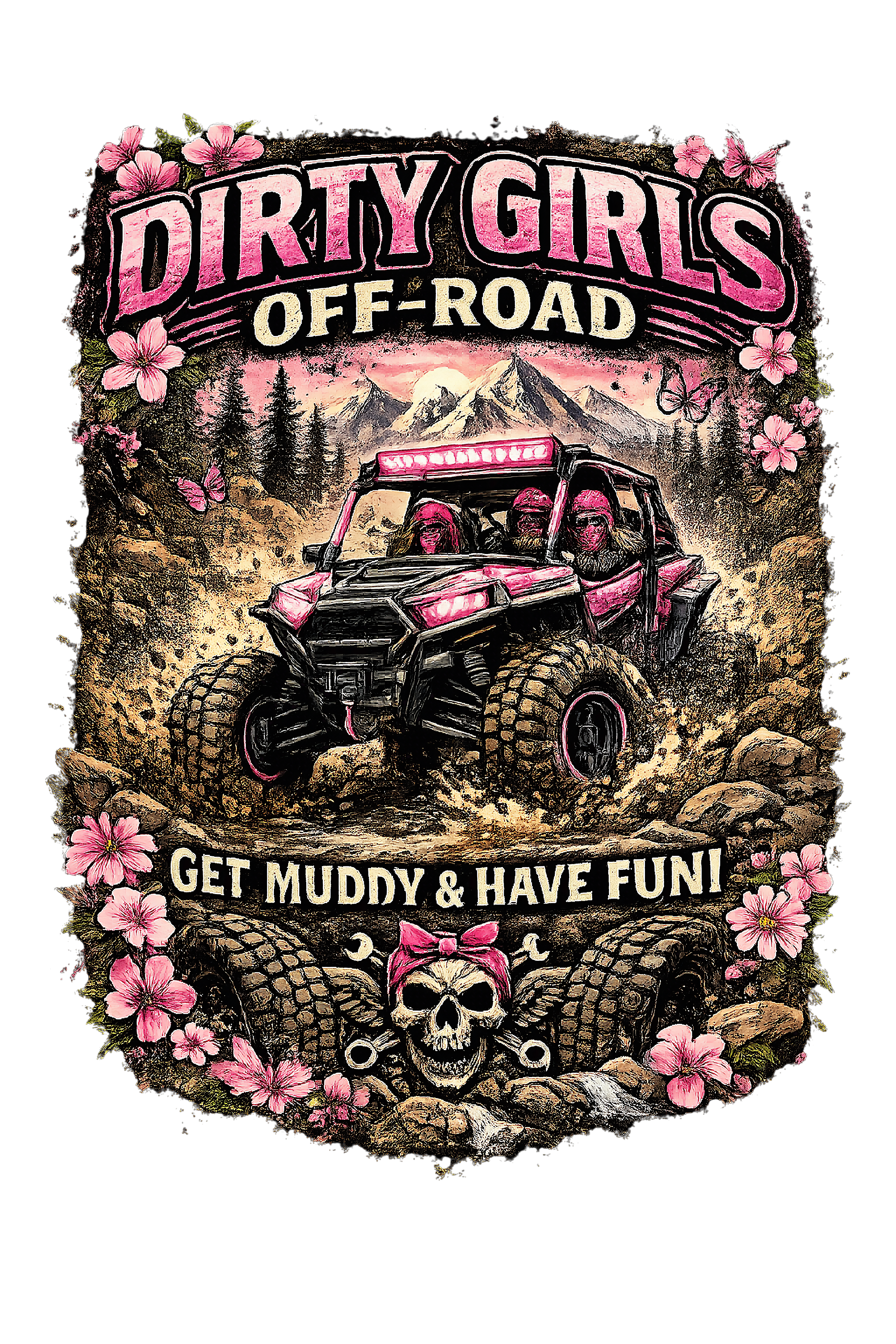 DIRTY GIRLS UTV PNG DIGITAL DOWNLOAD DESIGN FILE