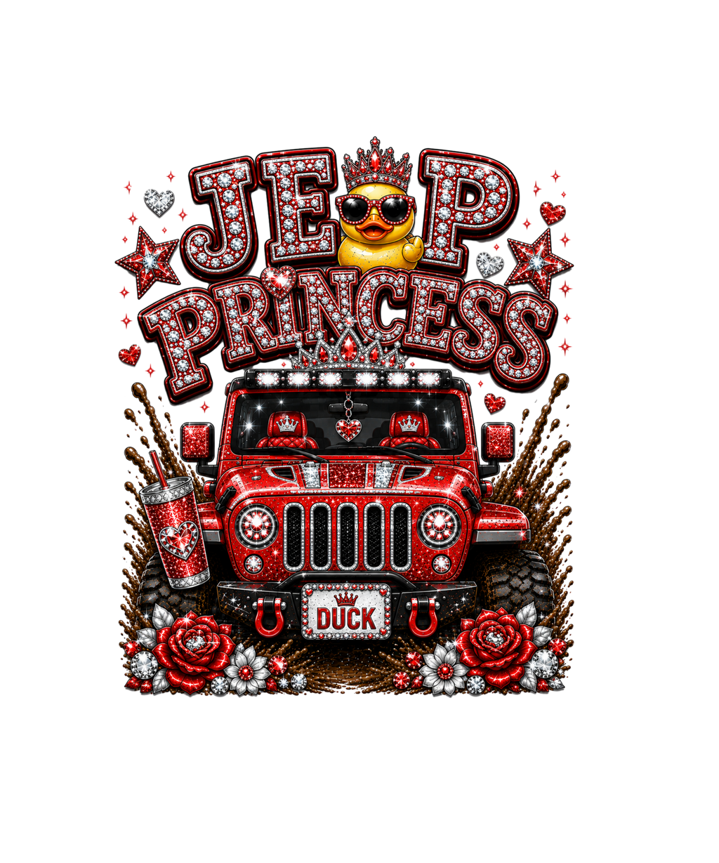 HOODIE RED & SILVER J E DUCK P GIRL SUV COTTON