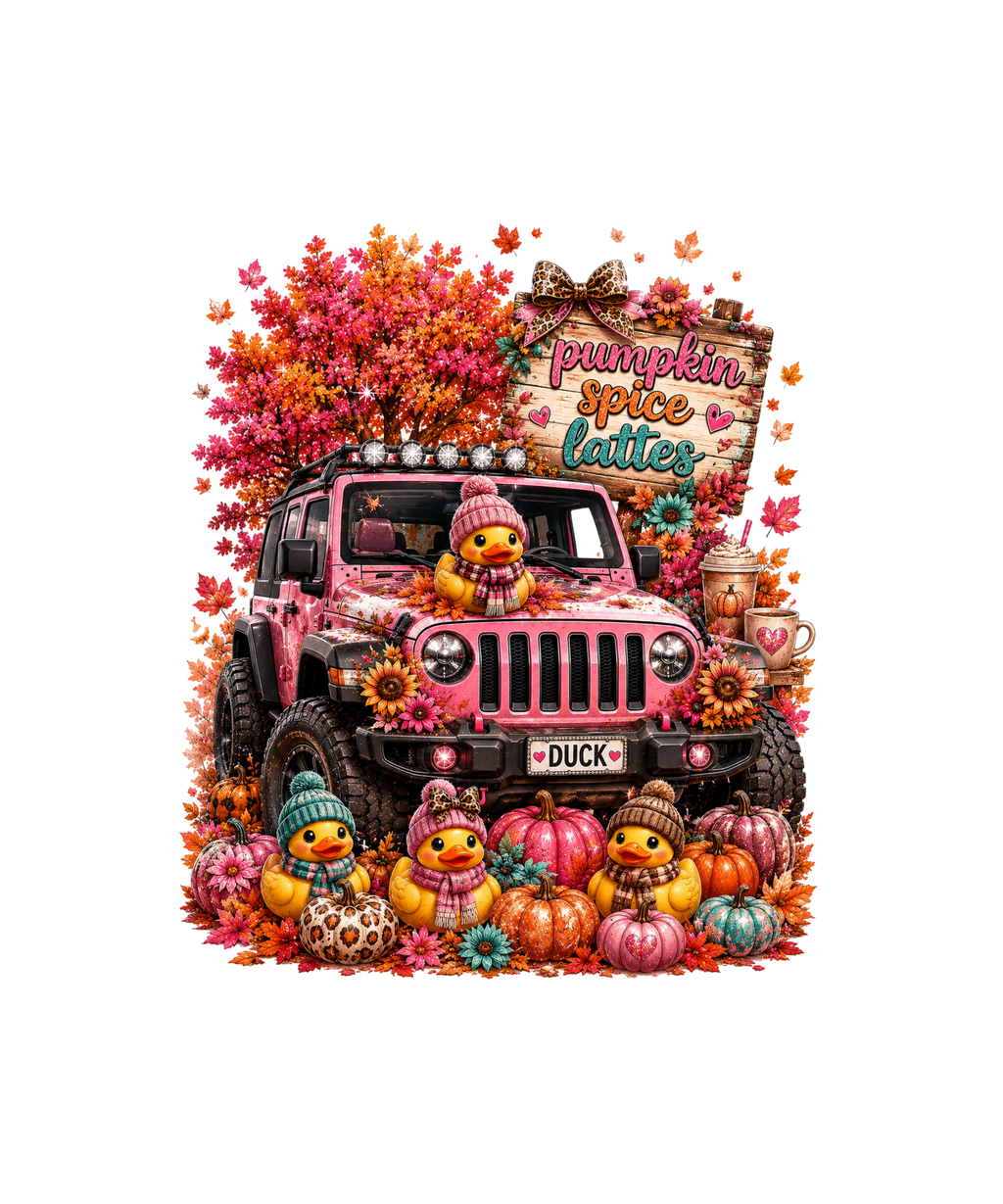 PUMPKIN SPICE PINK SUV FALL DESIGN