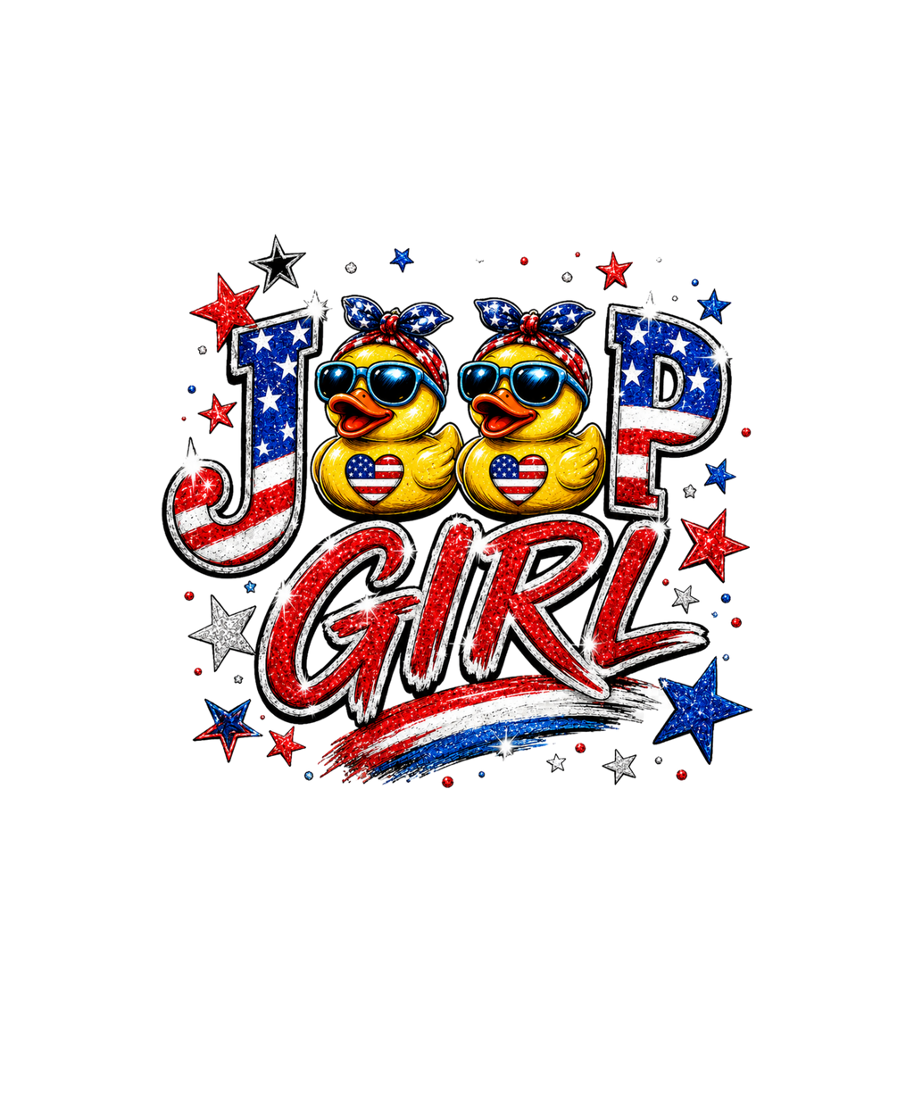 RED WHITE BLUE DUCK GIRL SUV PNG DIGITAL DOWNLOAD  FILE