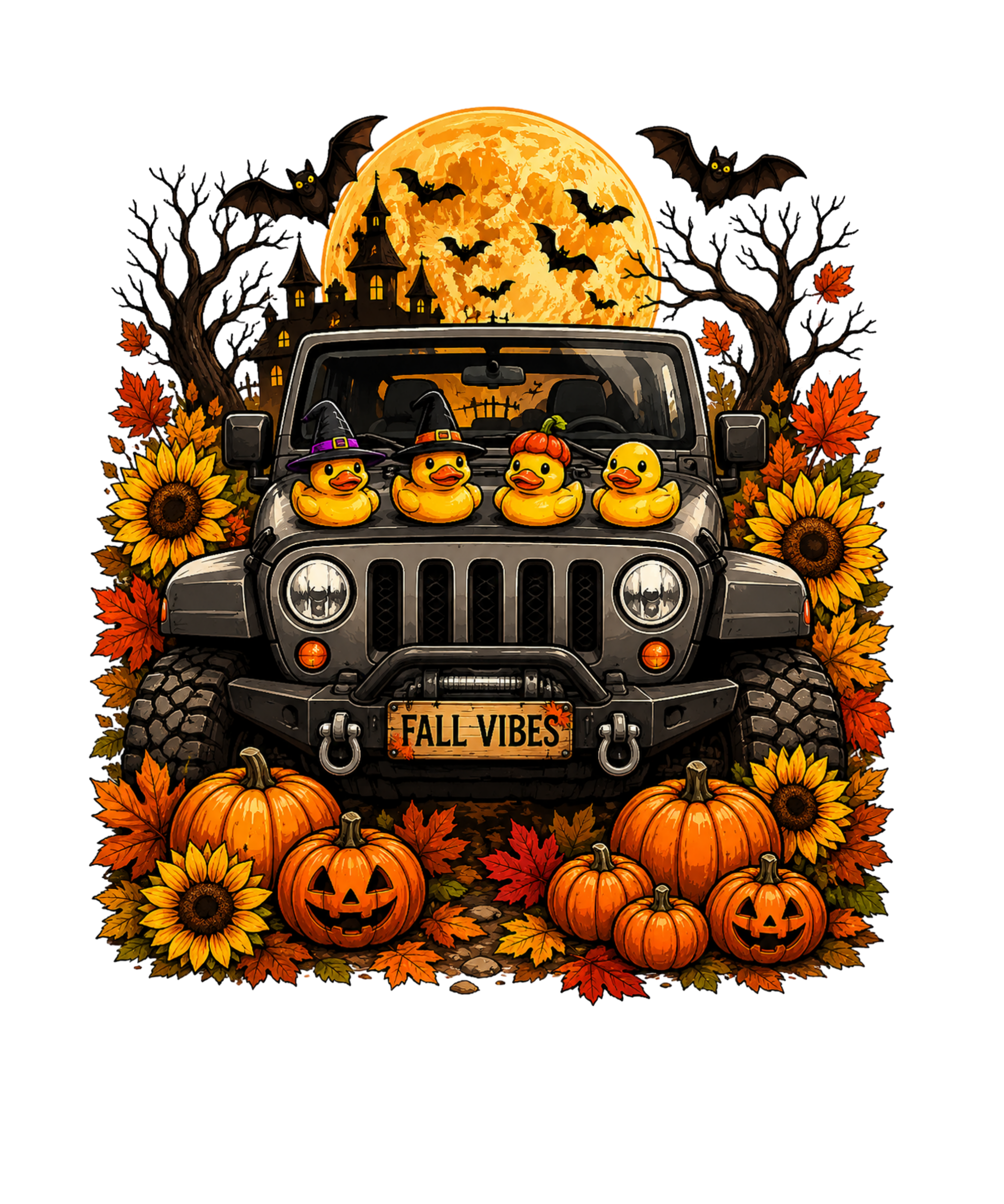 PUMPKIN SUV 4X4 OFFROAD DESIGN DIGITAL PNG INSTANT DOWNLOAD