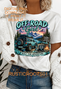 OFF ROAD GIRL TEAL PNG DIGITAL DESIGN
