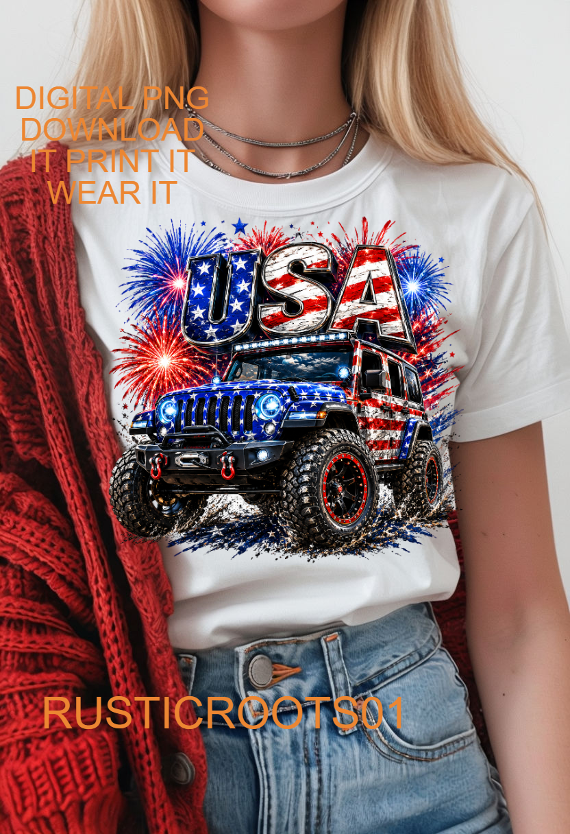 RED   WHITE AND BLUE USA PNG DIGITAL DOWNLOAD FILE