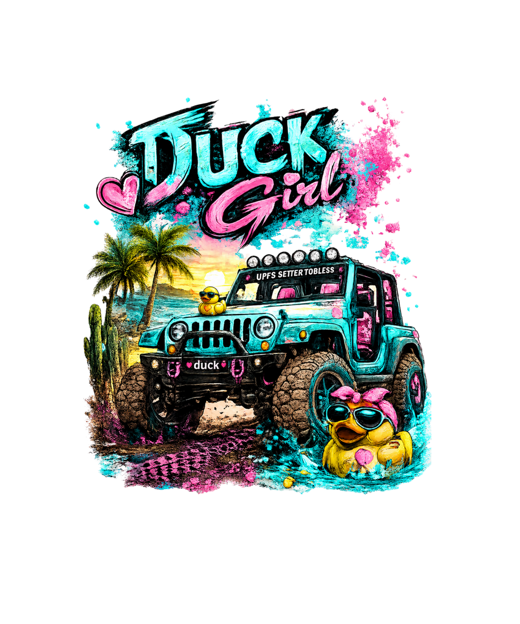 DUCK GIRL SUV PNG DIGITAL DOWNLOAD FILE