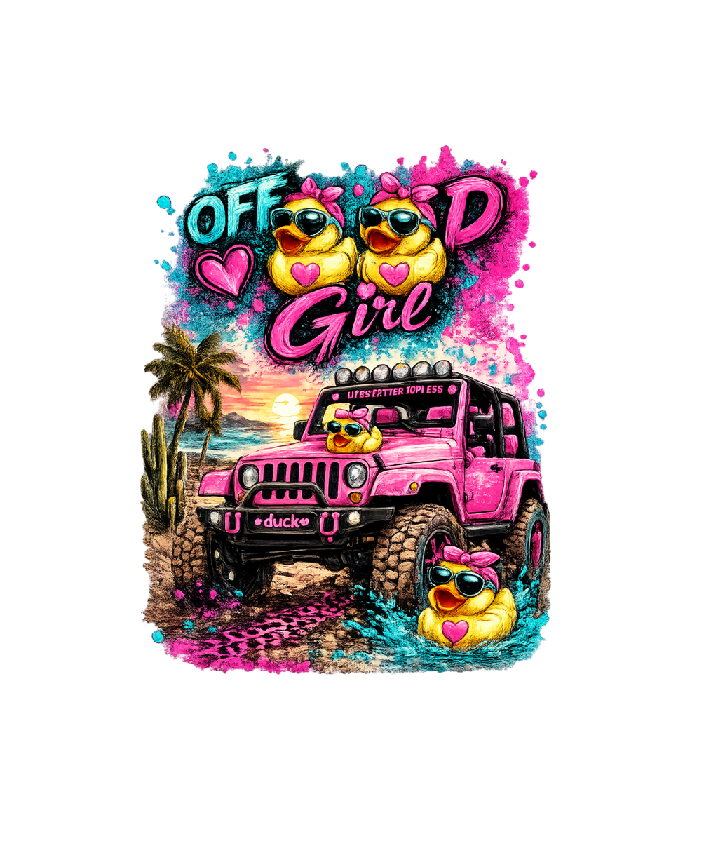 DUCK 4X4 SUV PINK PNG DIGITAL DESIGN