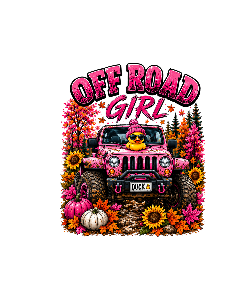 OFF ROAD GIRL PINK DIGITAL PNG DOWNLOAD FILE