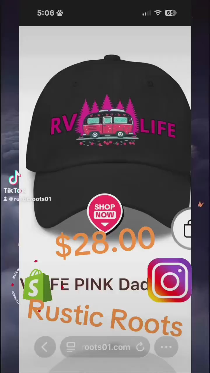 RV LIFE PINK Dad hat