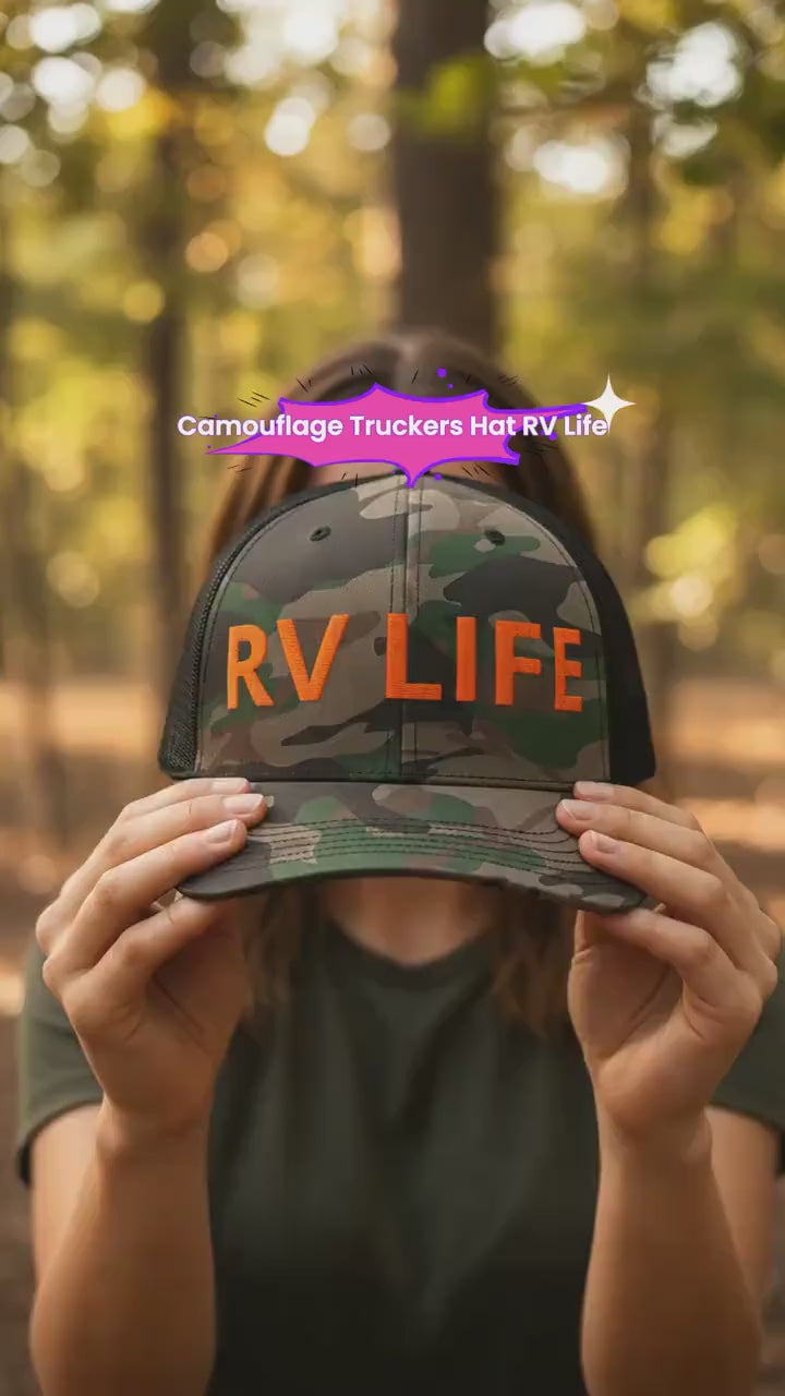 Camouflage trucker hat RV LIFE