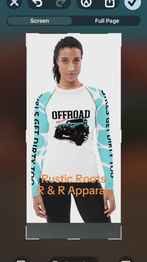 GIRLS GET DIRTY Too Women's Rash Guard